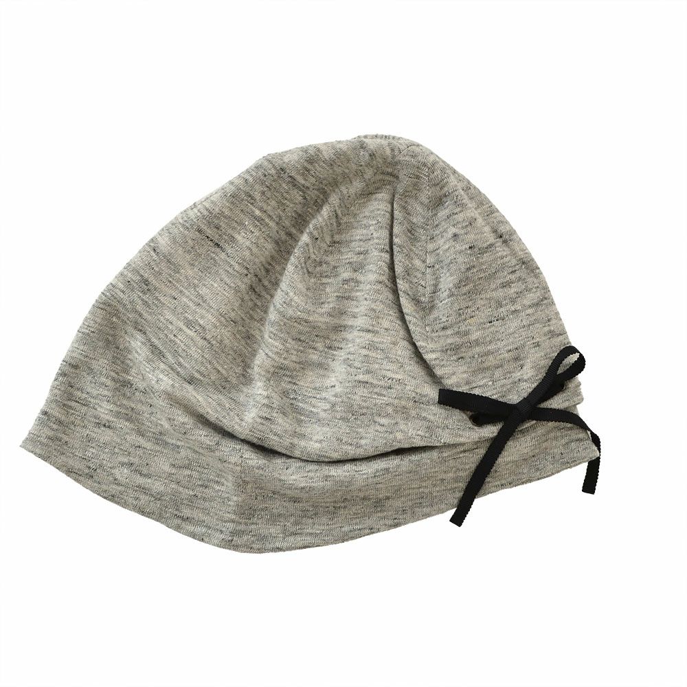 肌側オーガニックコットン 外側リネン ニットキャップ 日本製