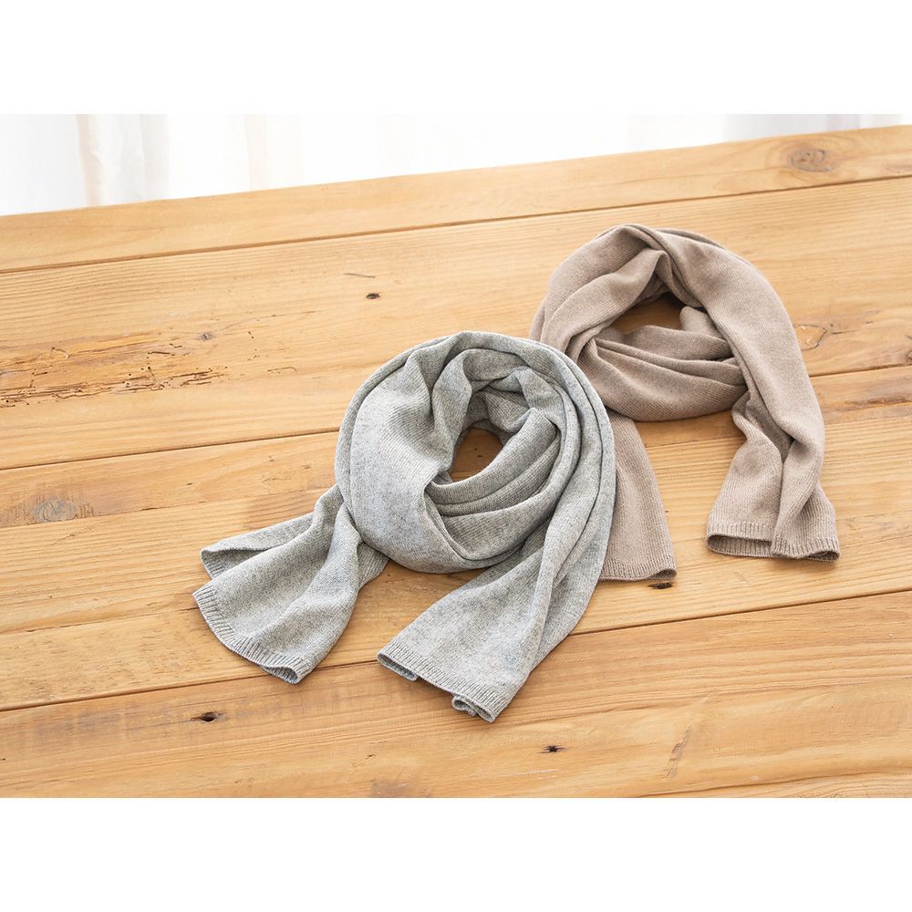 シルクウール ニットマフラー 男女兼用