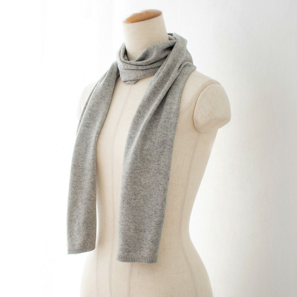 シルクウール ニットマフラー 男女兼用
