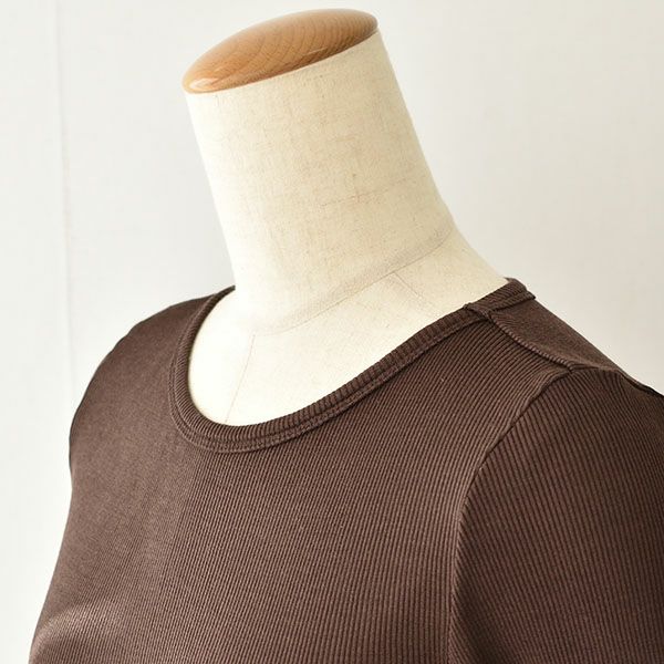 シルク100％ テレコ クルーネック 長袖 インナー 指穴付き 日本製 ウォッシャブル加工