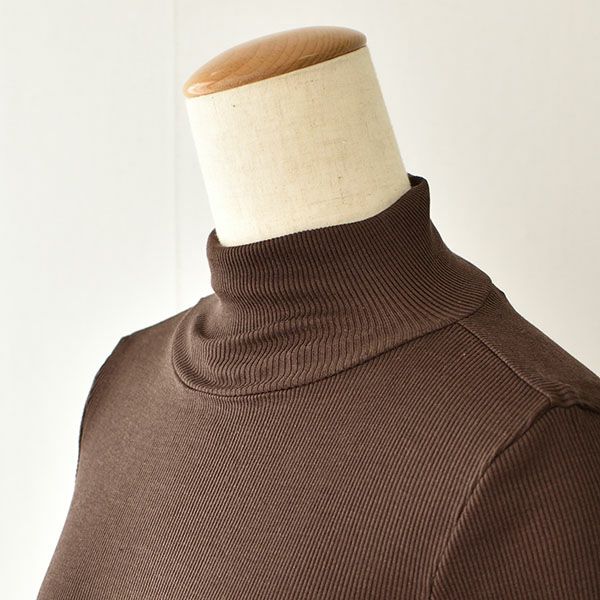 シルク100％ テレコ ハイネック 長袖 インナー 指穴付き 日本製 ウォッシャブル加工