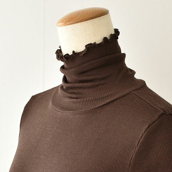 シルク100％ テレコ ハイネック 長袖 インナー 指穴付き 日本製 ウォッシャブル加工