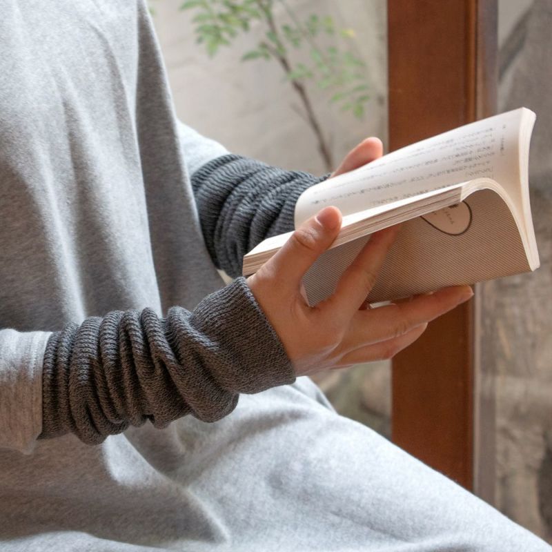 シルク レッグウォーマー 日本製 40cm ロング フィットタイプ 肌側シルク 表側オーガニックコットンの二重構造 男女兼用