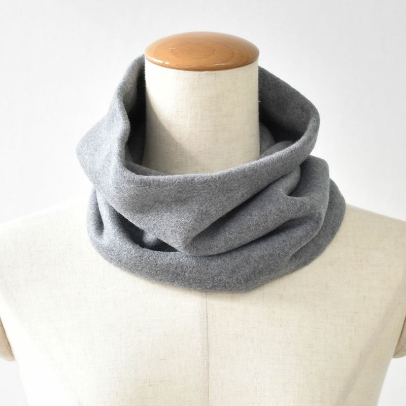 シルク100％ ふわふわ加工 フリース ネックウォーマー 日本製