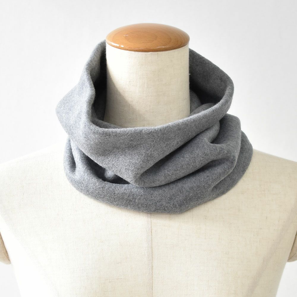 シルク100％ ふわふわ加工 フリース ネックウォーマー 日本製