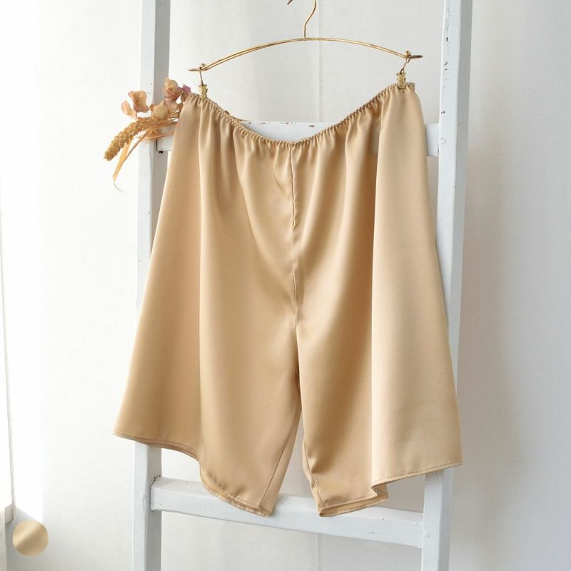 シルクサテン ペチコート ショート丈 日本製 19匁