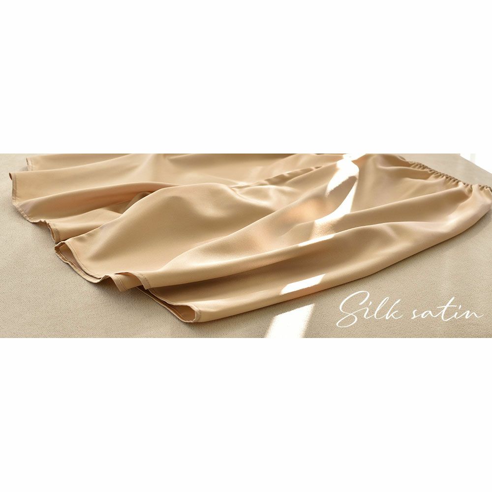 シルクサテン ペチコート ショート丈 日本製 19匁