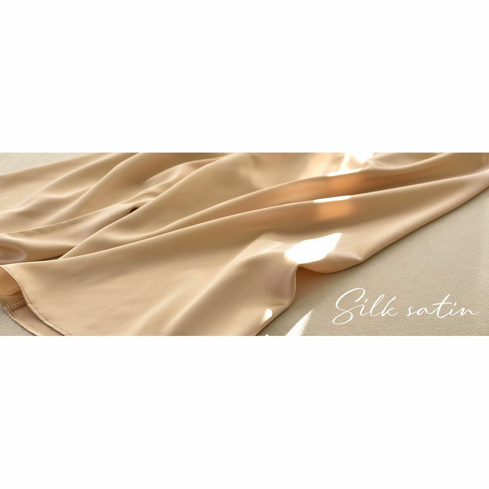 シルクサテン ペチコート ロング丈 日本製 19匁