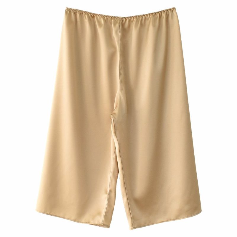 シルクサテン ペチコート ロング丈 日本製 19匁