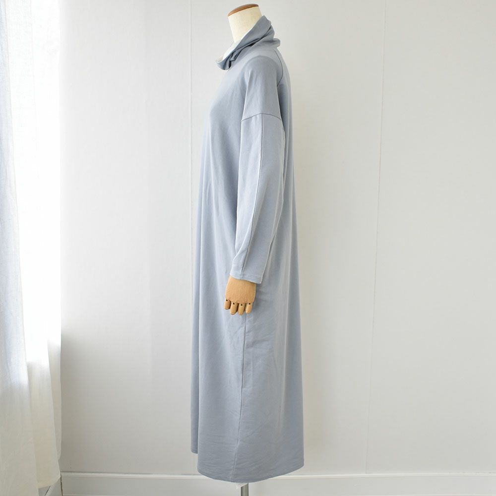  オーガニックコットン ハイネック オーバーワンピース 日本製