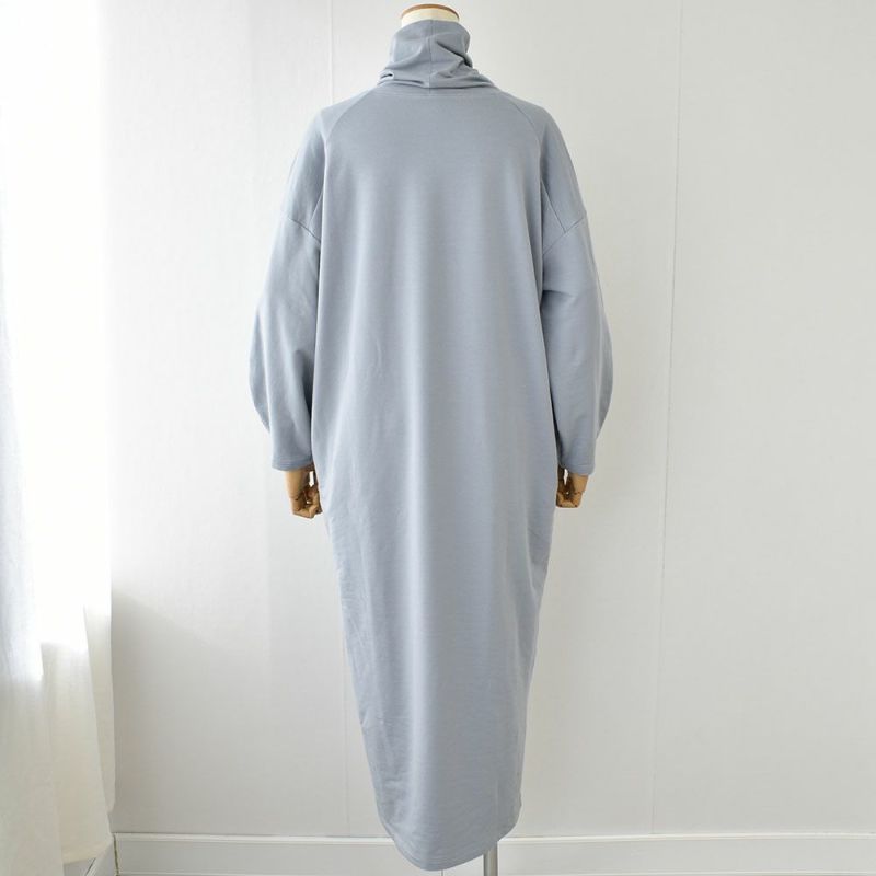  オーガニックコットン ハイネック オーバーワンピース 日本製