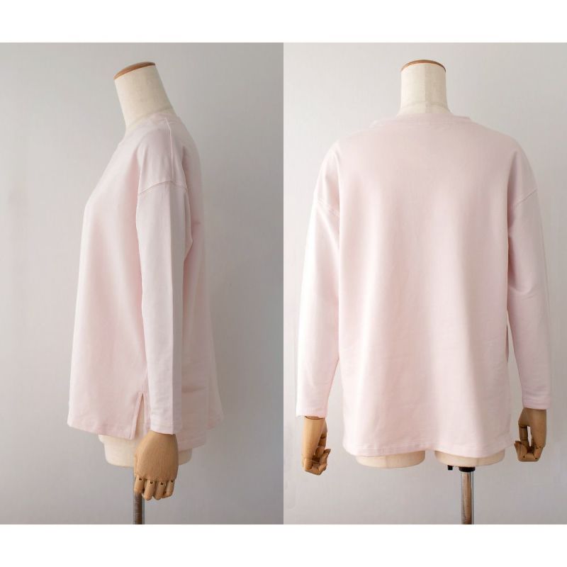 オーガニックコットン パジャマ 上下セット 日本製 トップスとシルク腹巻付きパンツ