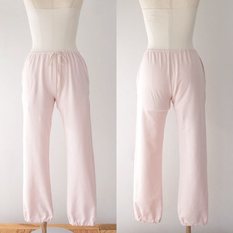 オーガニックコットン パジャマ 上下セット 日本製 トップスとシルク腹巻付きパンツ