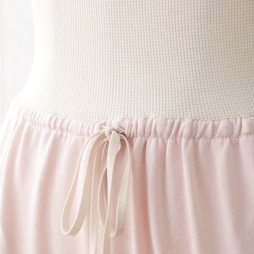 オーガニックコットン パジャマ 上下セット 日本製 トップスとシルク腹巻付きパンツ