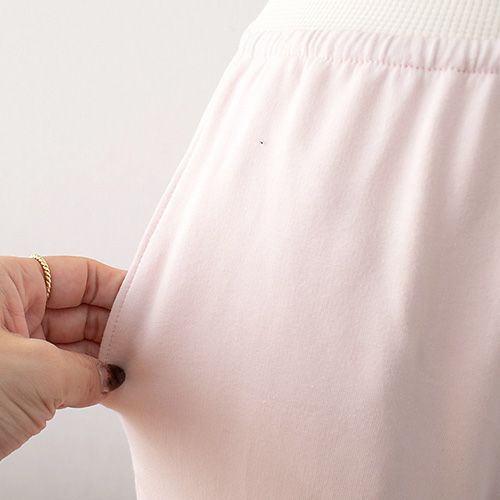 オーガニックコットン パジャマ 上下セット 日本製 トップスとシルク腹巻付きパンツ