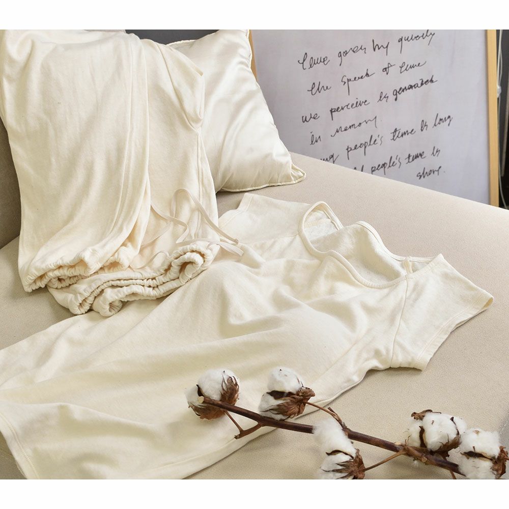 肌側シルク 外側コットン カップ付き パジャマインナー 日本製