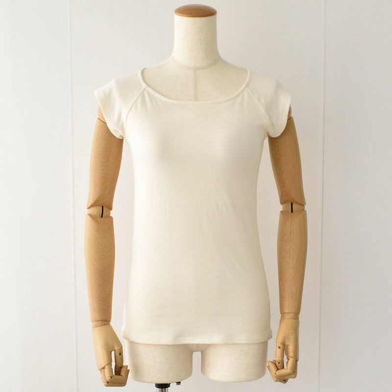 肌側シルク 外側コットン カップ付き パジャマインナー 日本製