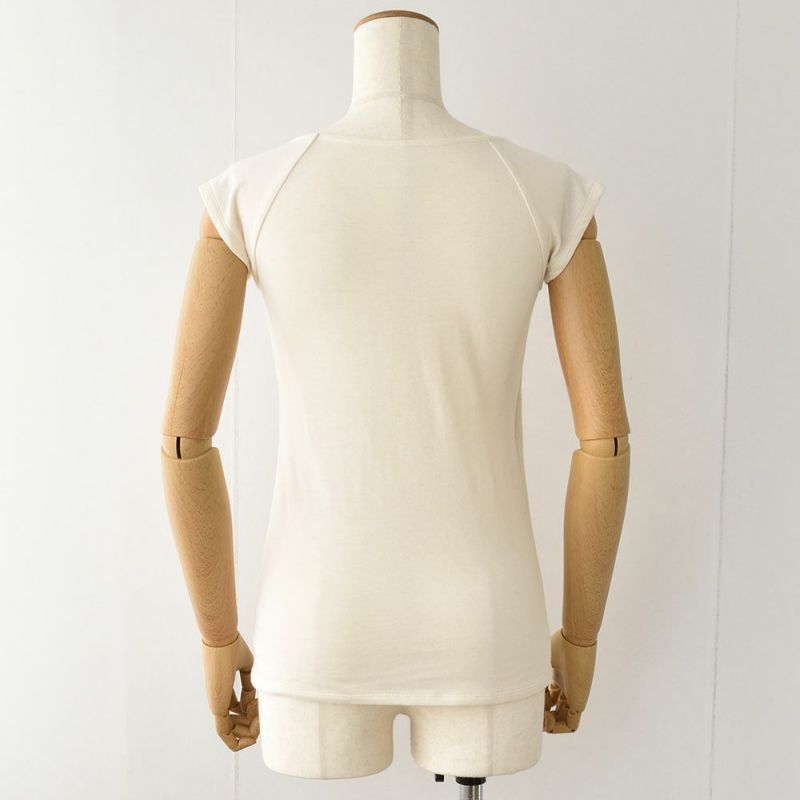 肌側シルク 外側コットン カップ付き パジャマインナー 日本製