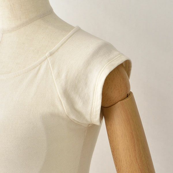 肌側シルク 外側コットン カップ付き パジャマインナー 日本製