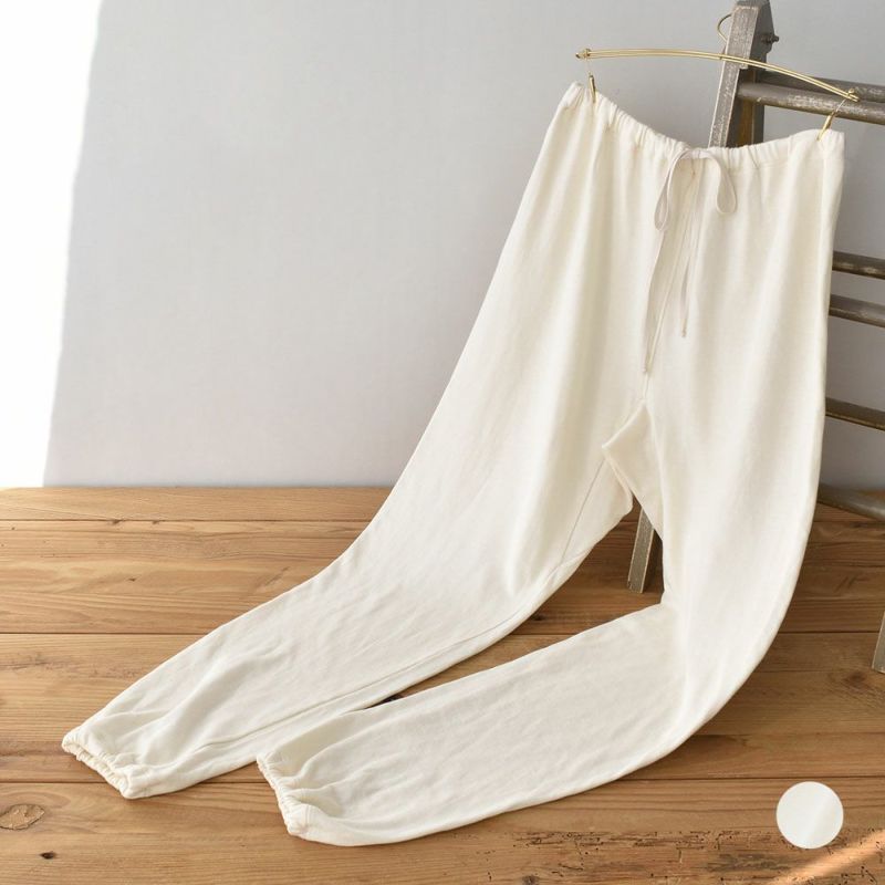 肌側シルク 外側コットン パンツ パジャマインナー 日本製