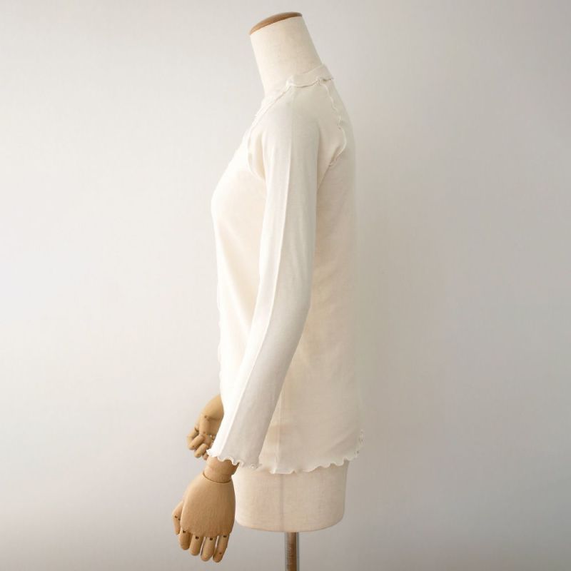 肌側シルク アウトメロー クルーネック パジャマインナー 日本製 表側コットン