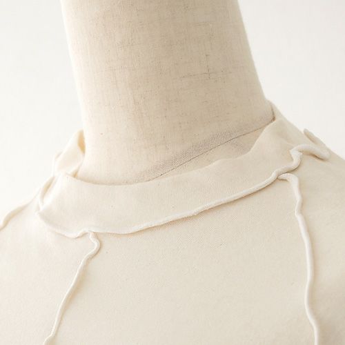 肌側シルク アウトメロー クルーネック パジャマインナー 日本製 表側コットン