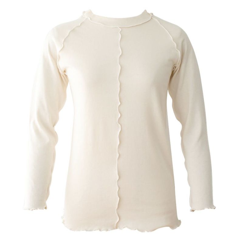 肌側シルク アウトメロー クルーネック パジャマインナー 日本製 表側コットン