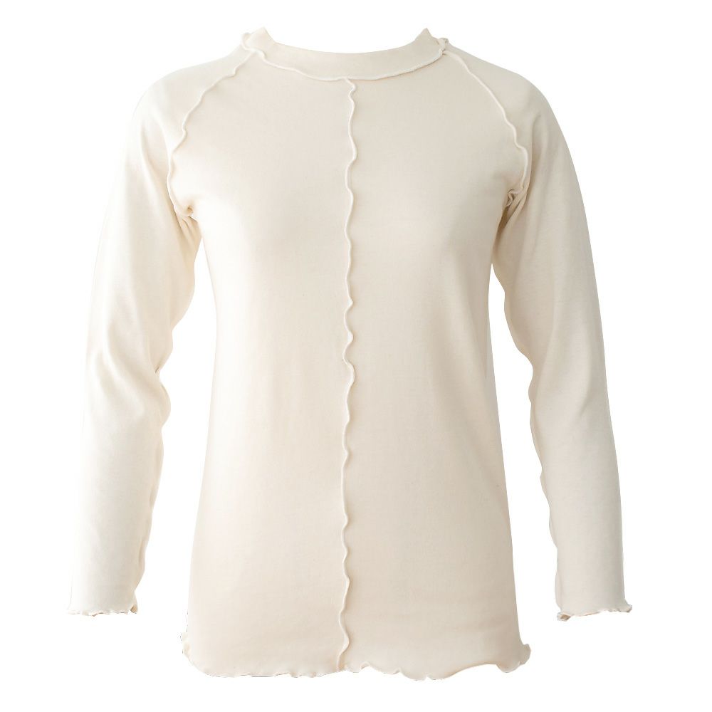 肌側シルク アウトメロー クルーネック パジャマインナー 日本製 表側コットン