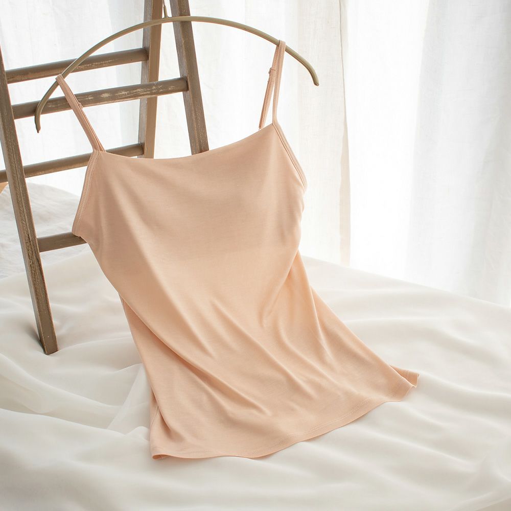 シルク100％ カップ付き キャミソール 日本製 しっかりタイプ 【ふわ肌シルク】