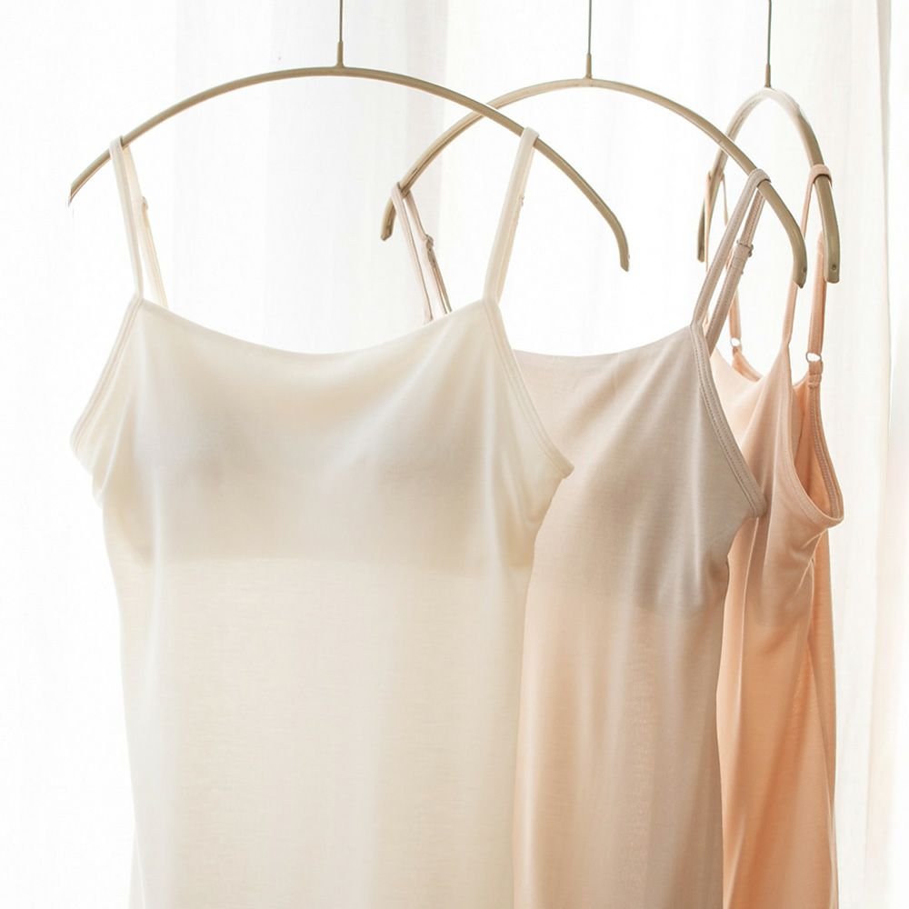 シルク100％ カップ付き キャミソール 日本製 しっかりタイプ 【ふわ肌シルク】