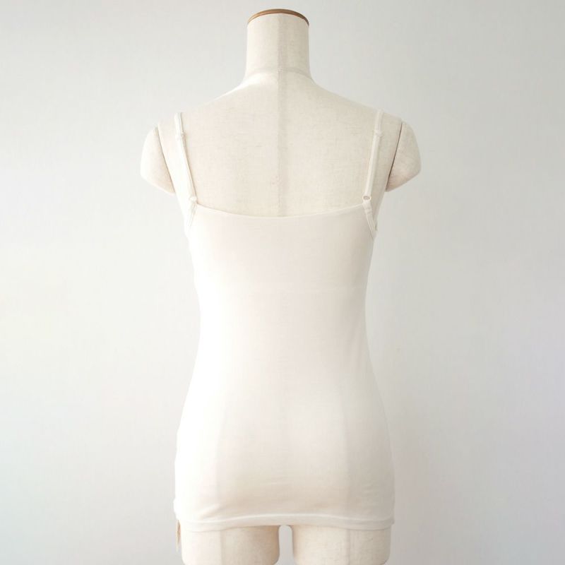 シルク100％ カップ付き キャミソール 日本製 しっかりタイプ 【ふわ肌シルク】