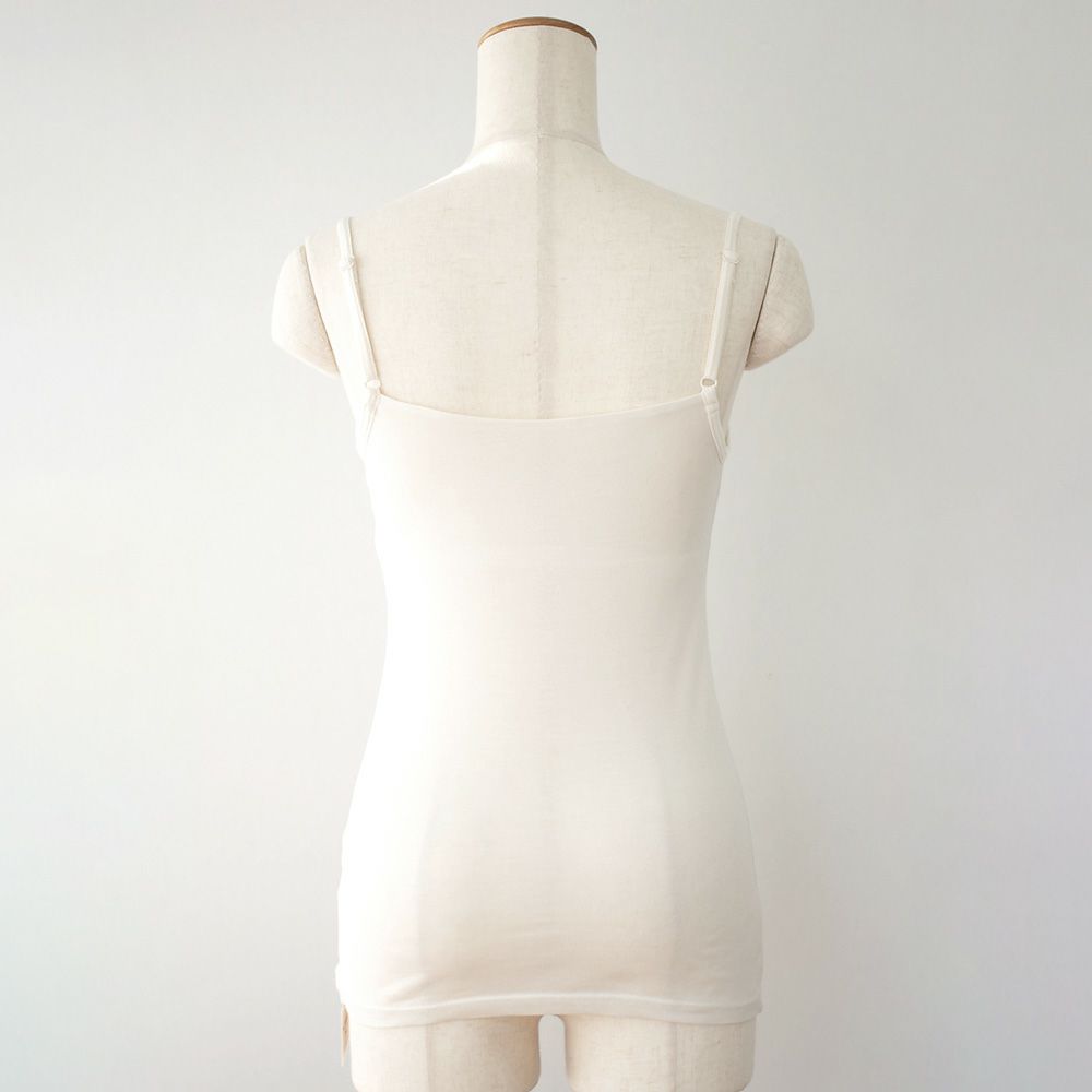 シルク100％ カップ付き キャミソール 日本製 しっかりタイプ 【ふわ肌シルク】