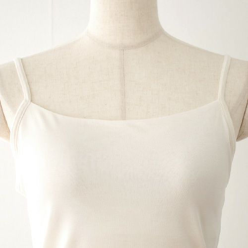 シルク100％ カップ付き キャミソール 日本製 しっかりタイプ 【ふわ肌シルク】